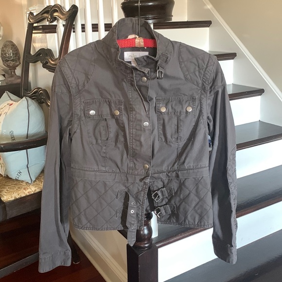 Quilted Moto Biker London Jean Light Jacket - Picture 3 of 8